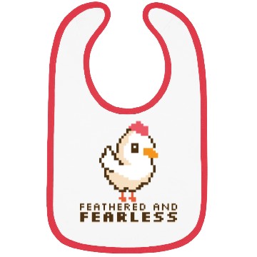 Discover Feathered and Fearless: Bold 8-Bit Chicken Bibs