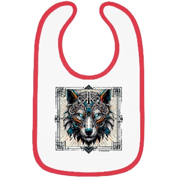 Discover Wolf head 16 Bibs