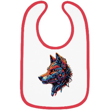 Discover Wolf head 15 Bibs