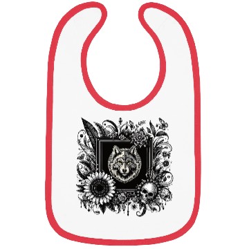 Discover Wolf head 17 Bibs