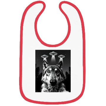 Discover UFO Funny Wolf Bibs