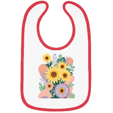 Discover Boho Sunflower Bliss: Vibrant Floral Vector Bibs