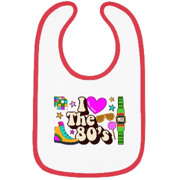 Discover Retro 80s Style design – Perfect for Nostalgia Fa Bibs