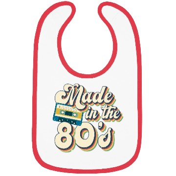 Discover Retro 80s Style design Perfect for Nostalgia Fans Bibs