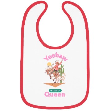 Discover Yeehaw Queen, girl horse riding Bibs.
