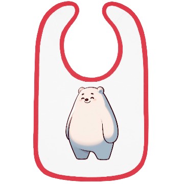 Discover Cute Polar Bear Cartoon Happy Relaxed Bibs