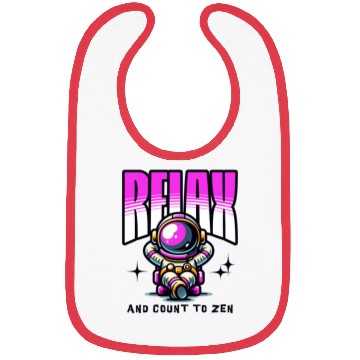Discover Relax Space Man Pink Bibs
