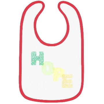 Discover Colorful Modern HOPE Typography Bibs