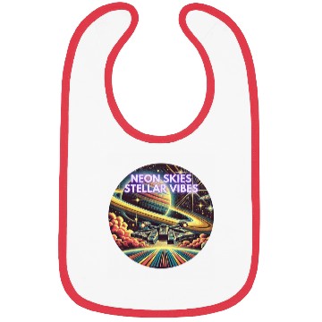 Discover Neon Skies Stellar Vibes Space Odyssey Bibs