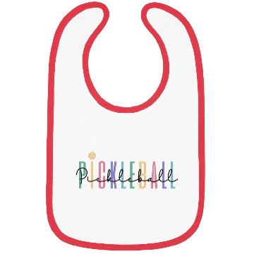 Discover Pickleball Player Colored Bold Text Bibs