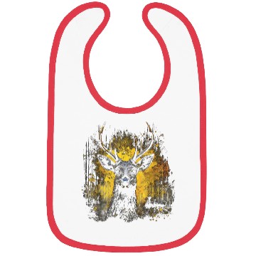 Discover Modern Artistic Deer Head Design Bibs