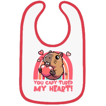 Discover You Capy-tured My Heart – Cute Capybara Design Bibs