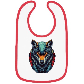 Discover Wolf head 24 Bibs
