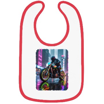 Discover Motorcycle cyberpunk in city Bibs