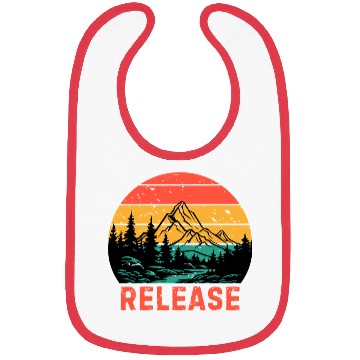 Discover Release Vintage Sunset Mountain Lake Forest Bibs