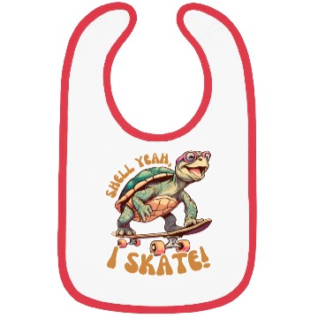 Discover Shell Yeah, I Skate! Funny Turtle Skater Bibs