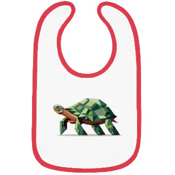 Discover stylized turtle in polygonal design Bibs