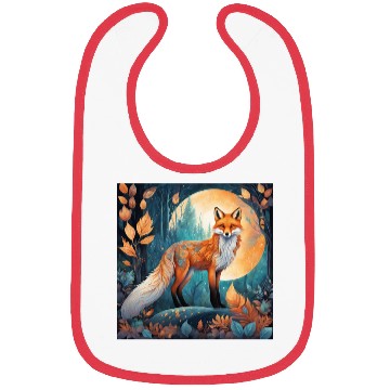 Discover Mystical Moonlit Fox Bibs