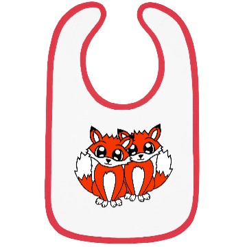 Discover 2 Foxes Friends Red Fox Two Wild Animals Team Crew Bibs