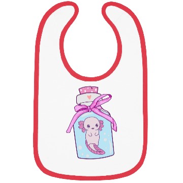Discover Funny Axolotl in a Bottle Bibs