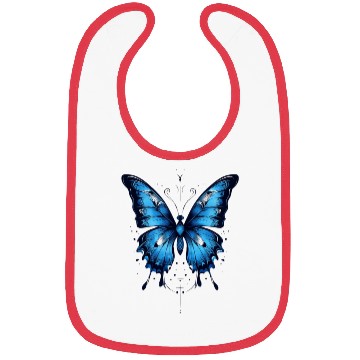 Discover Stunning Blue Butterfly with Intricate Wings Bibs