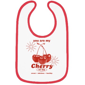 Discover Cherry On Top Sweet Illustrative Design Bibs