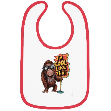Discover I m Cool like that Monkey Bibs