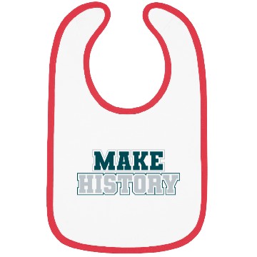 Discover Make History Green and Silver Bibs