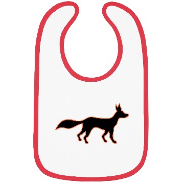 Discover Red Fox Wild Animal Silhouette Outline Cool Logo Bibs