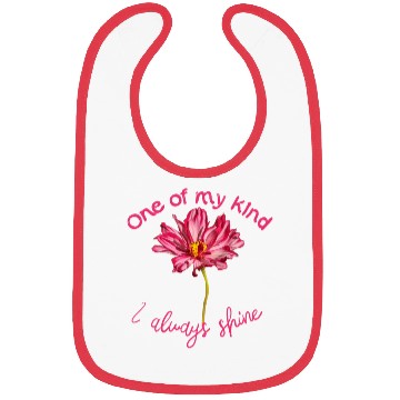 Discover Positive quote pink Cosmos flower self-affirmation Bibs