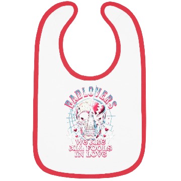 Discover Bad Lovers Skull Gothic Valentine Punk Hearts Bibs