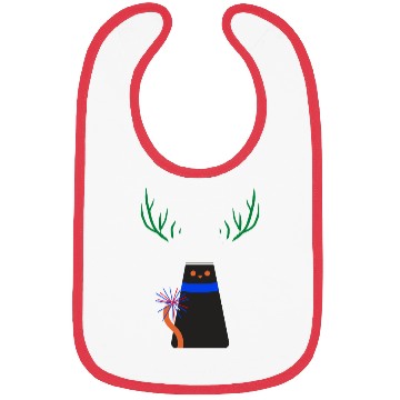 Discover Cat with deer antlers Bibs