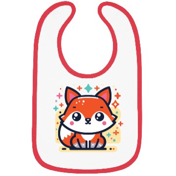 Discover Cute Little Fox 1 Bibs
