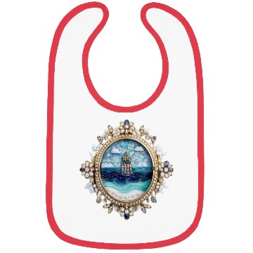 Discover Lighthouse Mosaic Brooch Gemstone Embellishmes Bibs