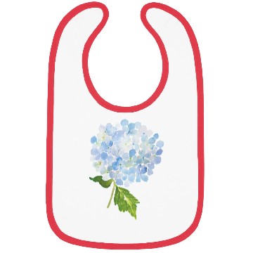 Discover Blue hydrangea watercolor flower Active Bibs