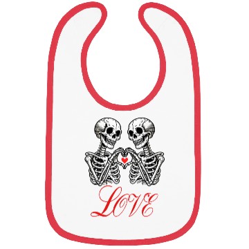 Discover Funny Valentines Day Skeleton Bibs