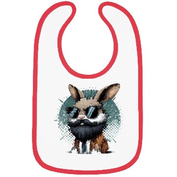 Discover Rabbit with Sunglasses Bibs