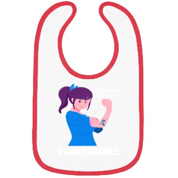 Discover Diabetes Type 1 Awareness Warrior Unbreakable Bibs
