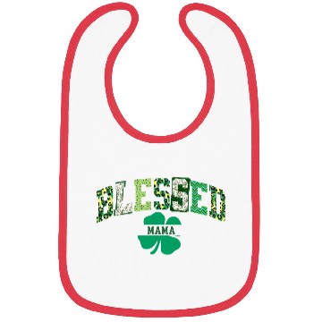 Discover Blessed Mama St Patricks Day Spring and Summer Bibs
