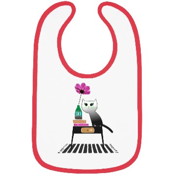 Discover Cat on the Table Bibs