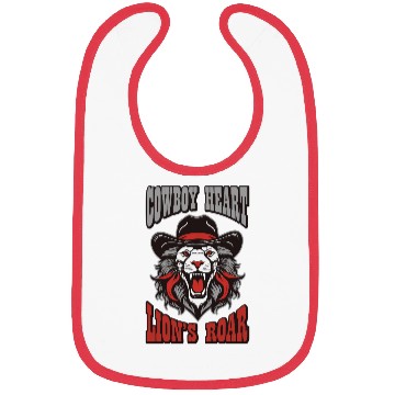 Discover Cowboy heart lion's roar Bibs