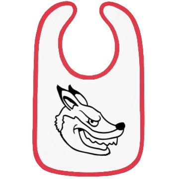 Discover Fox Evil Look Dangerous Crazy Wild Animal Fun Face Bibs