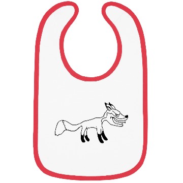 Discover Fox Evil Look Dangerous Crazy Wild Animal Fun Face Bibs