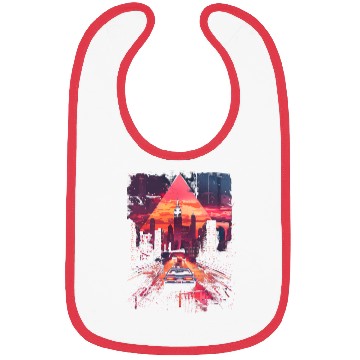 Discover Vaporwave Retro Car City Synthwave 80s 90s Bibs