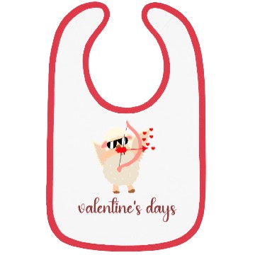 Discover valentine s days llama Bibs