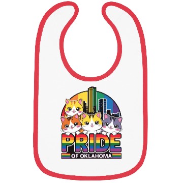 Discover Pride of Oklahoma City USA Rainbow Flag Bibs