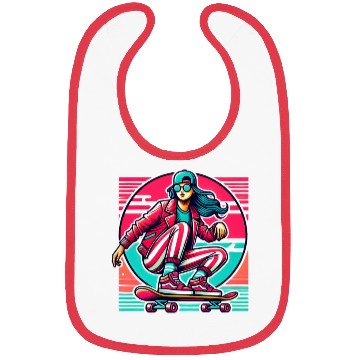 Discover A cool girl Skateboarding with cool outfit Bibs