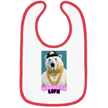 Discover Gangsta Life Polar Bear 2 Bibs
