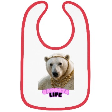 Discover Gangsta Life Polar Bear 5 Bibs