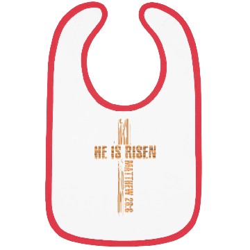 Discover Jesus Cross He Is Risen Happy Easter Bibs